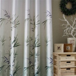 Rideau En Bambou Vert Sur Mesure, Impression Moderne, Semi-Occultant, Pour Salon, Chambre D'Enfant
