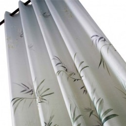 Rideau En Bambou Vert Sur Mesure, Impression Moderne, Semi-Occultant, Pour Salon, Chambre D'Enfant