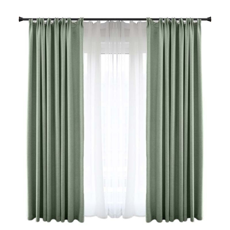 Rideau Occultant Vert Uni Sur Mesure, Tissu Moderne Et Simple Pour Salon Et Chambre À Coucher
