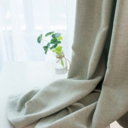 Rideau Occultant Vert Uni Sur Mesure, Tissu Moderne Et Simple Pour Salon Et Chambre À Coucher