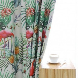 Rideau Occultant Sur Mesure Motif Flamant Rose Rideau Sur Mesure Motif Animalier De La Jungle
