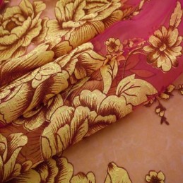 Rideau Transparent Luxueux Sur Mesure, Jacquard, Motif Pivoine Jaune, Pour Salon, Chambre À Coucher