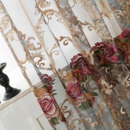 Rideau Transparent Nordique Sur Mesure, Luxueux Et Respirant, Brodé, Pour Salon