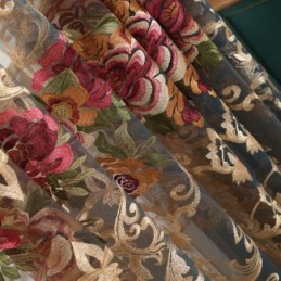 Rideau Transparent Nordique Sur Mesure, Luxueux Et Respirant, Brodé, Pour Salon