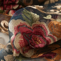 Rideau Transparent Nordique Sur Mesure, Luxueux Et Respirant, Brodé, Pour Salon