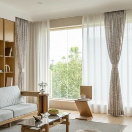 Rideaux À Imprimé Feuilles En Polyester De Style Américain