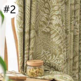 Rideaux À Imprimé Feuilles En Polyester De Style Américain