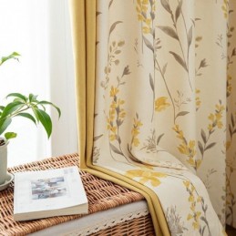 Rideaux Occultants À Chevrons, Mosaïque De Fleurs Américaines