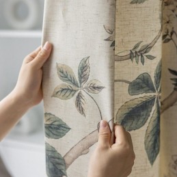 Rideaux De Style Américain À Imprimé Végétal