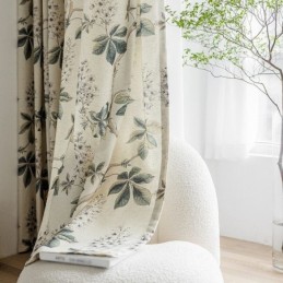 Rideaux De Style Américain À Imprimé Végétal