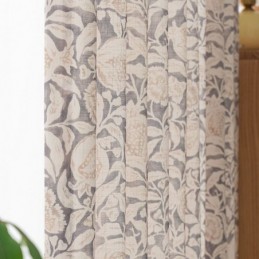 Rideau Imprimé Américain Sur Mesure En Polyester Motif Fleur De Grenade