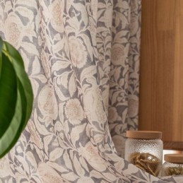 Rideau Imprimé Américain Sur Mesure En Polyester Motif Fleur De Grenade