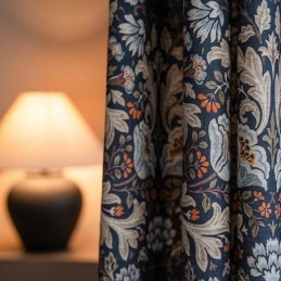 Rideaux Américains En Coton Et Lin À Imprimé Floral
