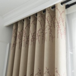 Rideau Sur Mesure Rideau Américain En Jacquard Végétal