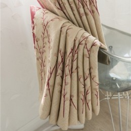 Rideau Sur Mesure Rideau Américain En Jacquard Végétal