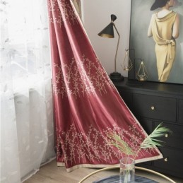 Rideau Sur Mesure Rideau Américain En Jacquard Végétal