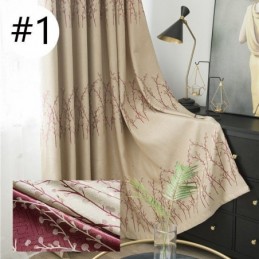 Rideau Sur Mesure Rideau Américain En Jacquard Végétal