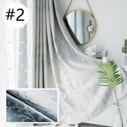 Rideau Sur Mesure Rideau Américain En Jacquard Végétal