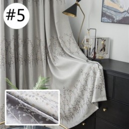 Rideau Sur Mesure Rideau Américain En Jacquard Végétal