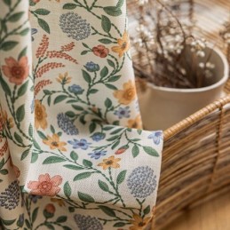 Rideaux En Lin Style Américain À Petits Imprimés Floraux