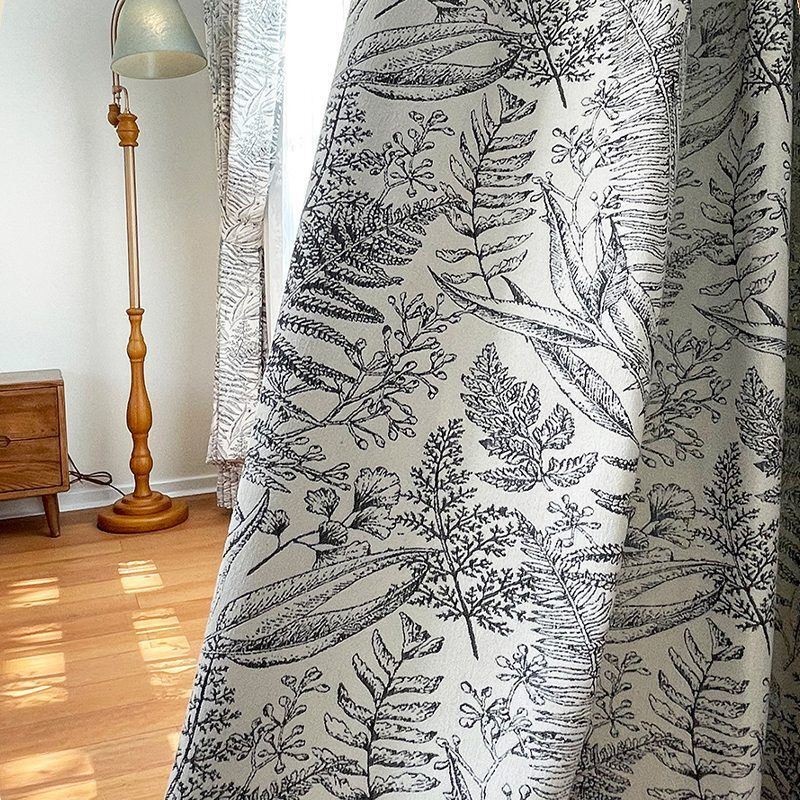 Rideaux Chenille Jacquard Américain Foncé