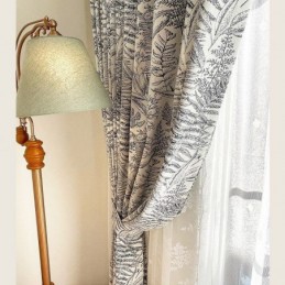 Rideaux Chenille Jacquard Américain Foncé