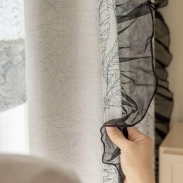 Rideaux En Coton Et Lin Imprimés De Plantes Américaines