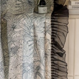 Rideaux En Coton Et Lin Imprimés De Plantes Américaines