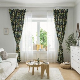Rideaux De Haute Précision Imprimés Feuilles De Style Américain