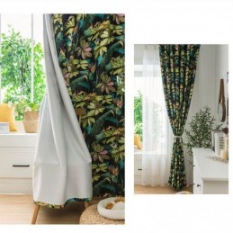 Rideaux De Haute Précision Imprimés Feuilles De Style Américain