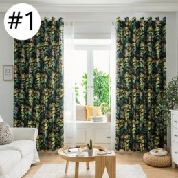 Rideaux De Haute Précision Imprimés Feuilles De Style Américain