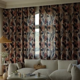 Rideau En Coton Sur Mesure, Imprimé Végétal, Style Américain, Occultant