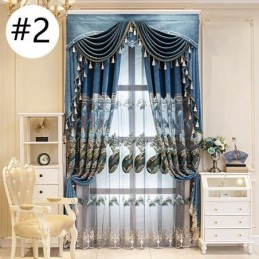 Rideau Semi-Occultant Sur Mesure, Style Chinois, Broderie Chenille Pipa, Pour Salon Et Chambre À Coucher