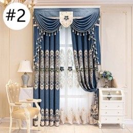 Rideaux Semi-Occultants En Chenille Brodés De Fleurs Européennes Pour Salon Et Chambre À Coucher