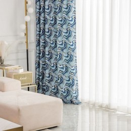 Rideaux Occultants Scandinaves Imprimés En Chenille