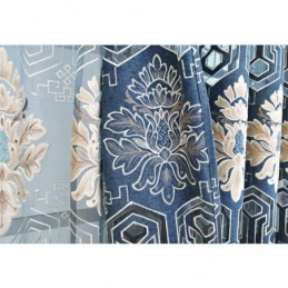 Rideau Semi-Occultant En Chenille Sur Mesure, Broderie Florale Européenne, Pour Salon Et Chambre À Coucher