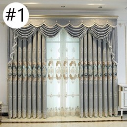 Rideau Semi-Occultant En Chenille Sur Mesure, Broderie Florale Européenne, Pour Salon Et Chambre À Coucher
