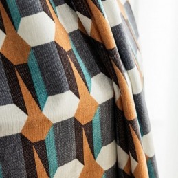 Rideau Chenille Sur Mesure, Style Nordique, Imprimé Géométrique, Occultant