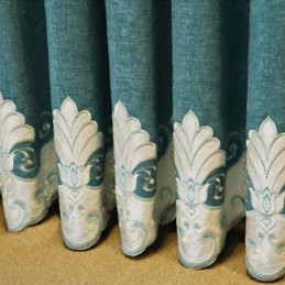 Rideau Brodé Sur Mesure, Motif Floral Européen, Semi-Occultant, Pour Salon Et Chambre À Coucher