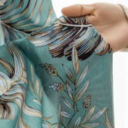 Rideaux Occultants En Chenille De Style Européen À Imprimé Végétal