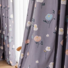 Rideau En Coton Sur Mesure, Imprimé Floral, Style Nordique