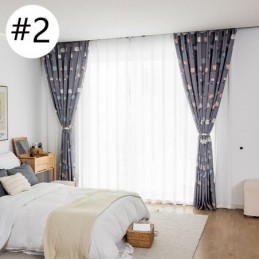 Rideau En Coton Sur Mesure, Imprimé Floral, Style Nordique