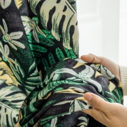 Rideaux Occultants En Chenille De Style Européen À Imprimé Végétal