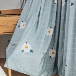 Rideau En Coton Sur Mesure, Imprimé Floral, Style Nordique