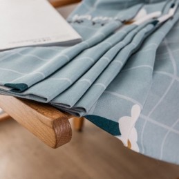 Rideau En Coton Sur Mesure, Imprimé Floral, Style Nordique