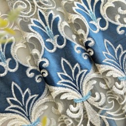 Rideau Semi-Occultant Sur Mesure, Broderie Florale Européenne, Pour Salon Et Chambre À Coucher