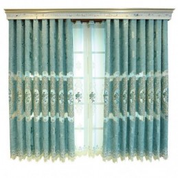 Rideau Semi-Occultant Européen Sur Mesure, Broderie Florale En Chenille, Pour Salon Et Chambre À Coucher