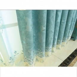 Rideau Semi-Occultant Européen Sur Mesure, Broderie Florale En Chenille, Pour Salon Et Chambre À Coucher