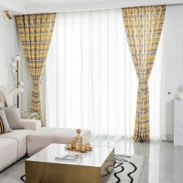 Rideau Imprimé Sur Mesure En Coton De Style Nordique