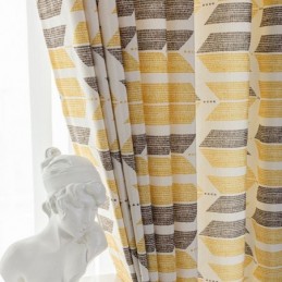 Rideau Imprimé Sur Mesure En Coton De Style Nordique